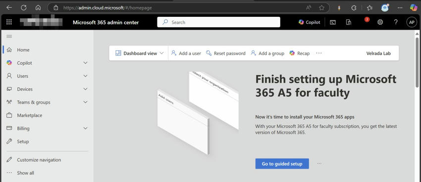 Microsoft 365 admin center